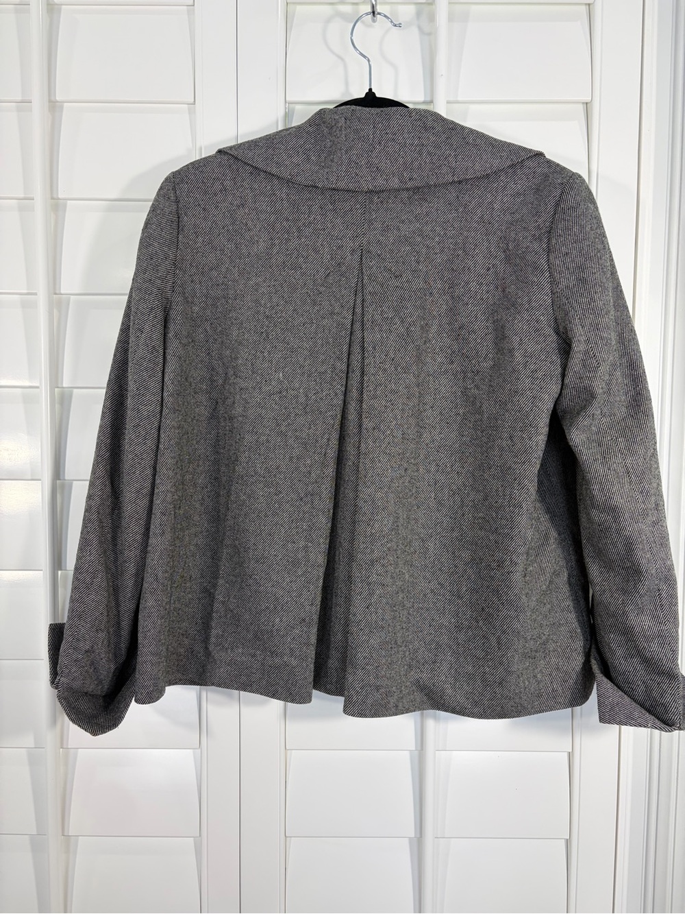 Talbots Gray Short Wool-Blend Button Jacket (2) - Picture 2 of 6